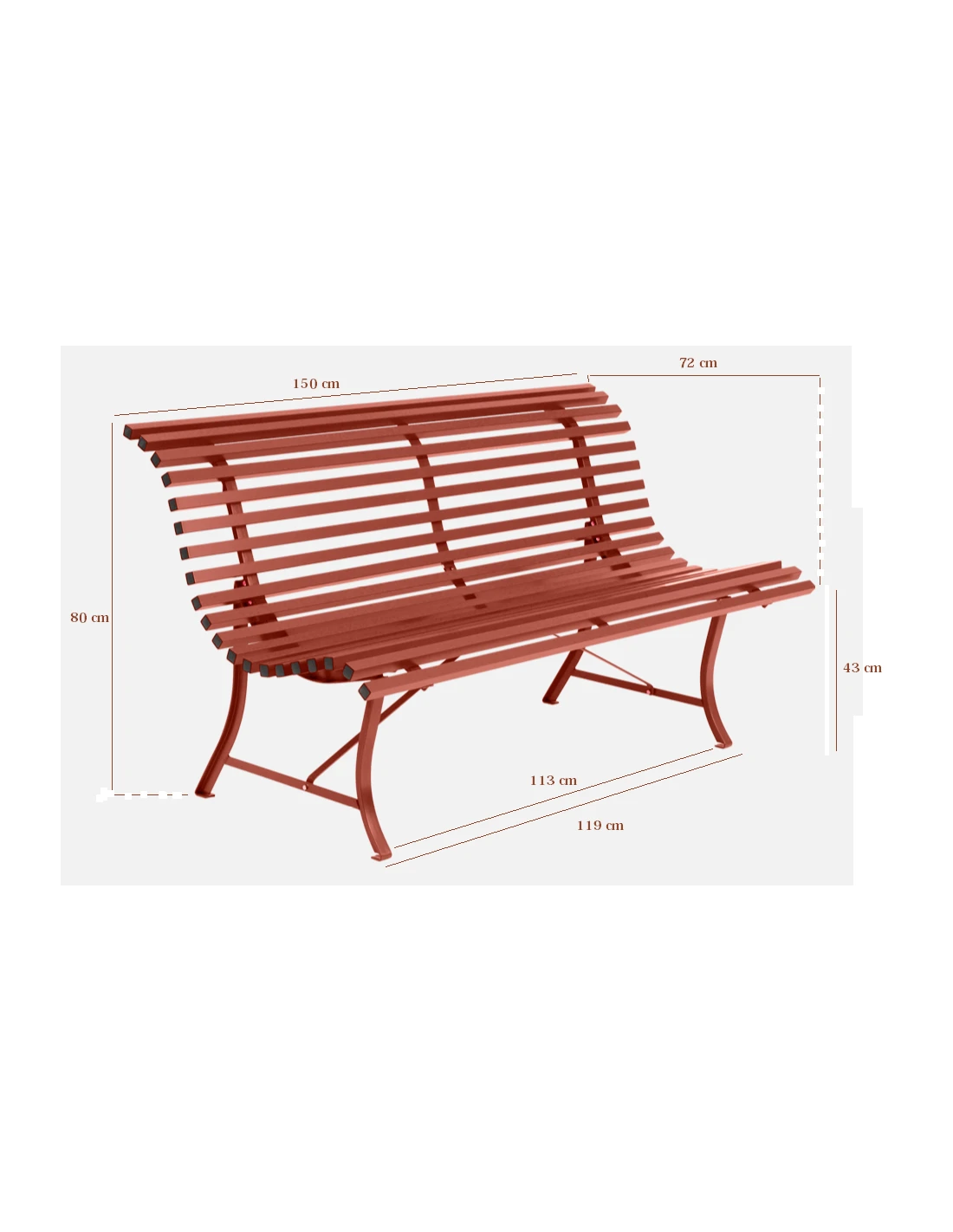 Banc De Jardin Louisiane L.150 Cm - Métal - Citron Givré – Image 2