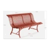 Banc De Jardin Louisiane L.150 Cm - Métal - Gris Orage