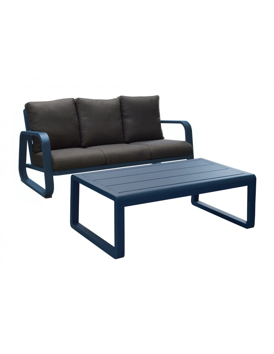 Canapé Antonino 3 Places + Table - Bleu