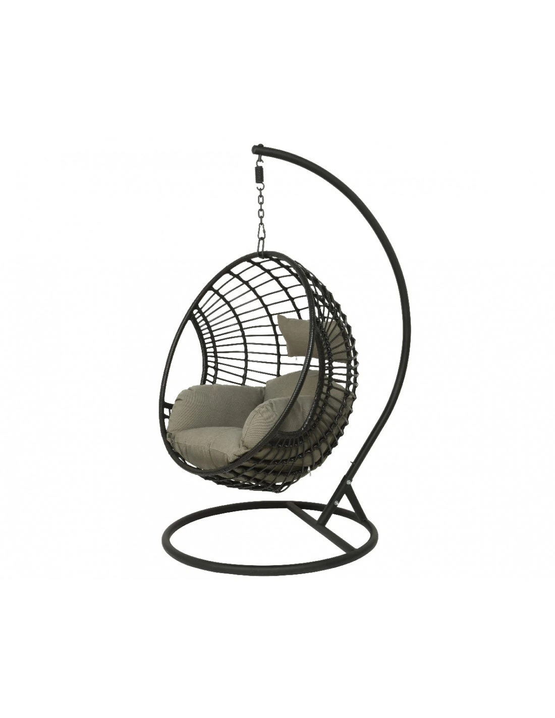 Fauteuil œuf Suspendu LONDON - Acier époxy Et Résine Tressée – Image 3