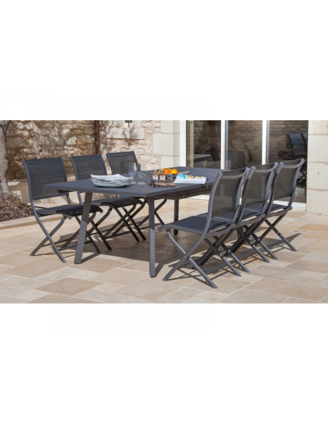 Chaise Pliante Élégance - Aluminium Grey - Grey / BB – Image 2