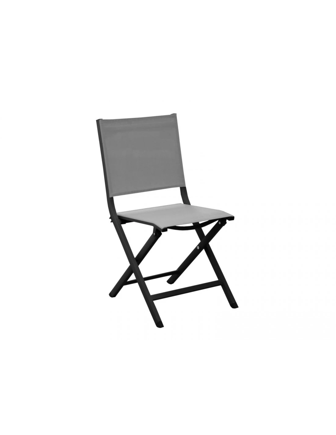 Chaise Pliante Thema En Aluminium Et Toile TPEP - Grey / Gris â Image 3