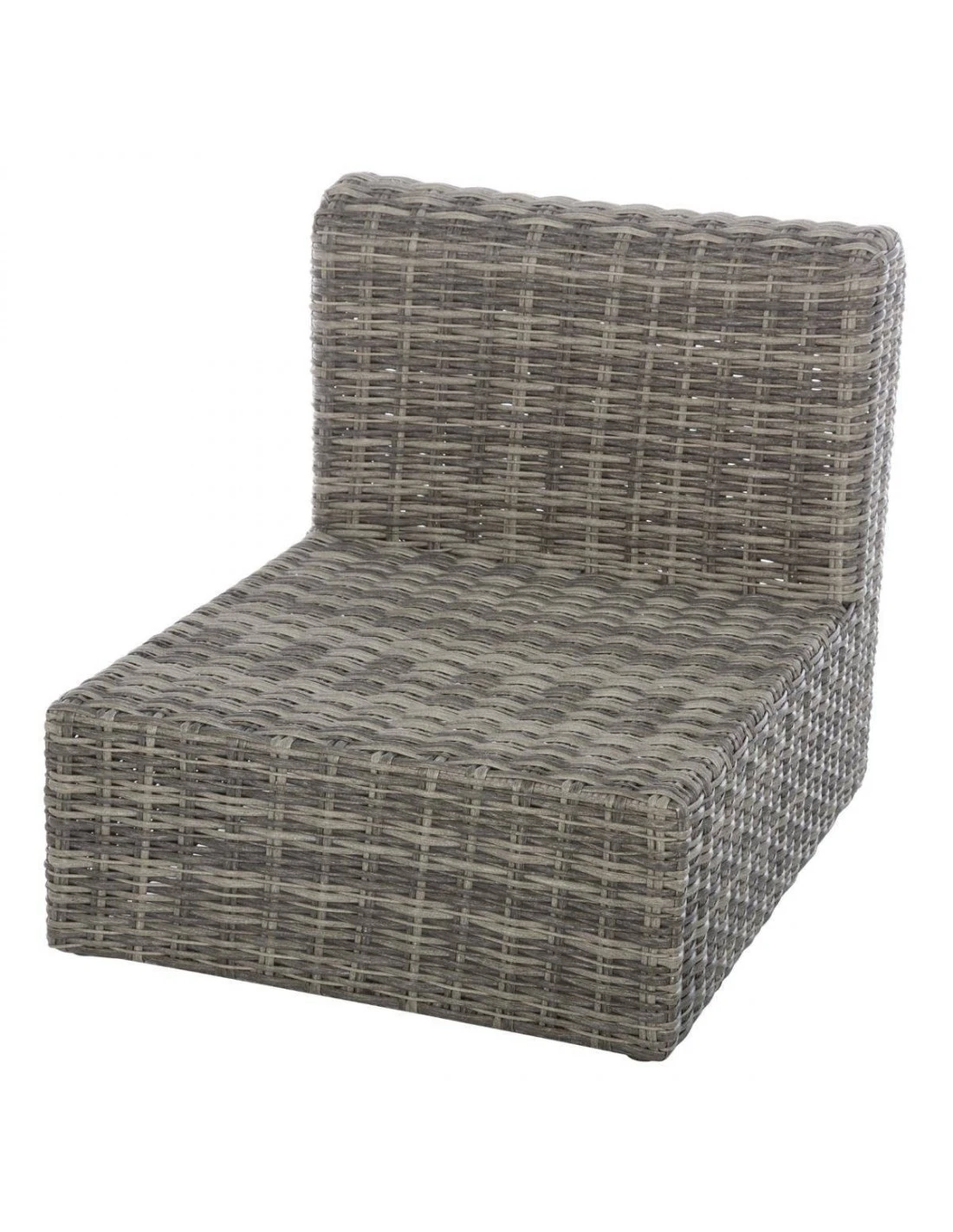 Chauffeuse De Salon Mooréa - Aluminium Et Résine Tressée - Terre D'ombre – Image 2