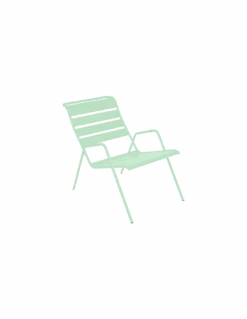 Fauteuil Bas Monceau Empilable En Métal - Vert Opaline