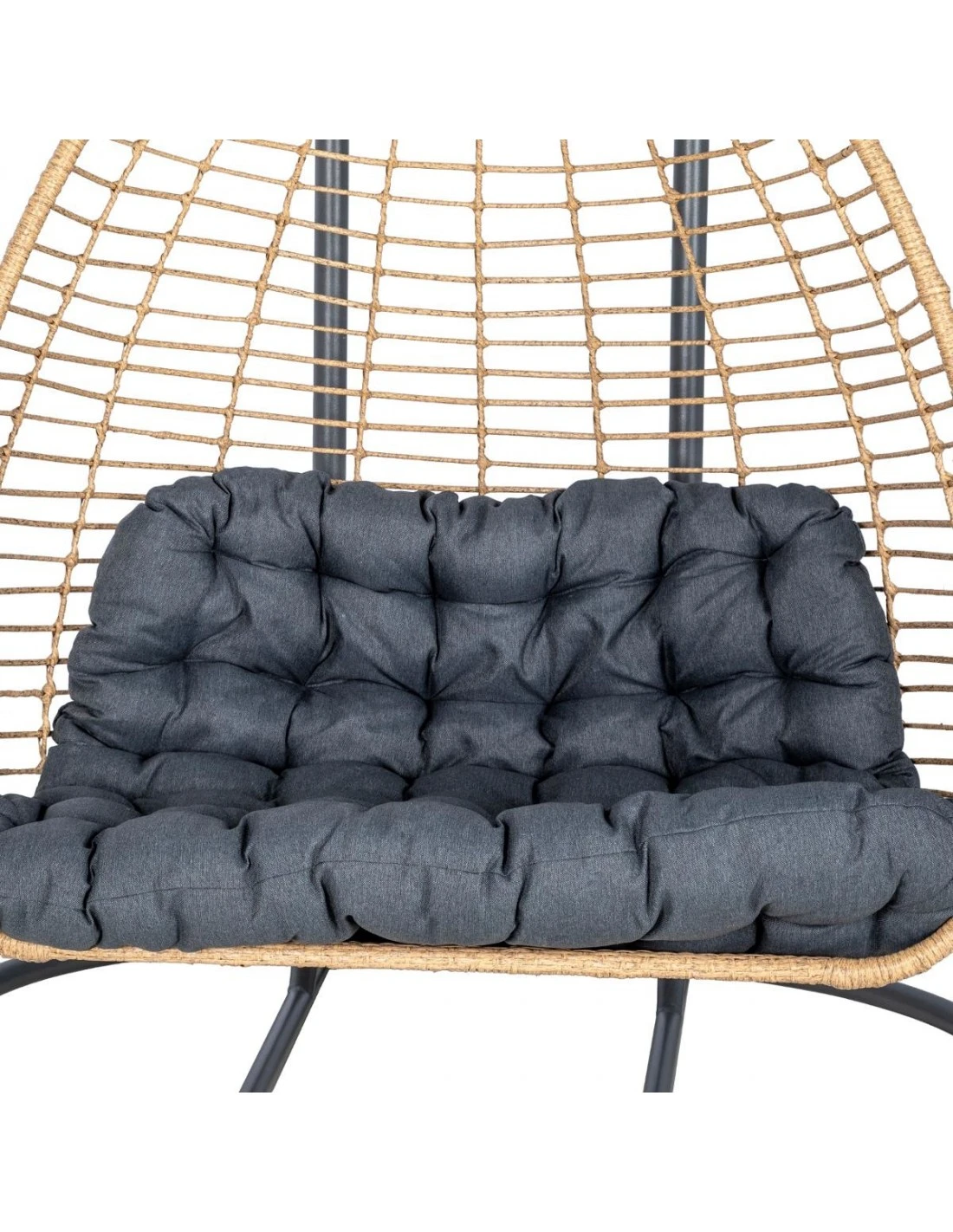 Fauteuil œuf Suspendu AJAR Ardoise 2 Places – Image 3