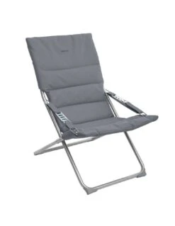 Fauteuil Relax De Jardin MILOS - Assise Matelassée - Ardoise