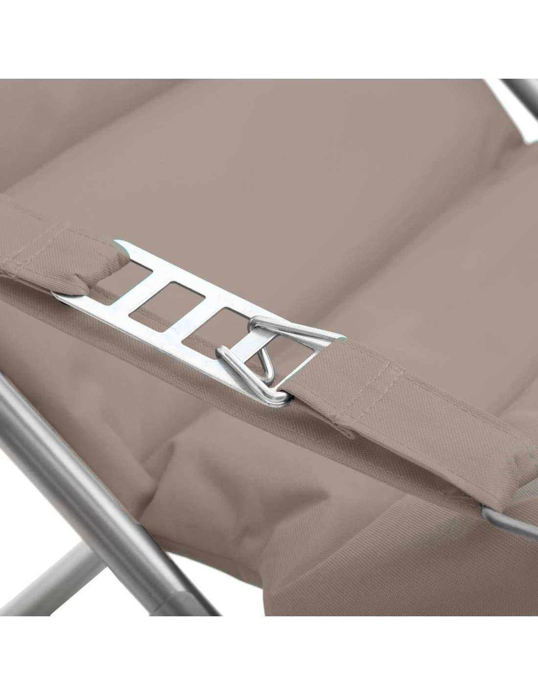 Fauteuil Relax De Jardin MILOS - Assise Matelassée - Taupe – Image 3