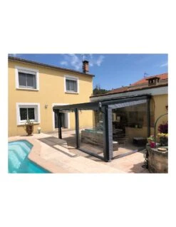 Fermeture PVC Gauche Pour Pergola Adossée AZURA
