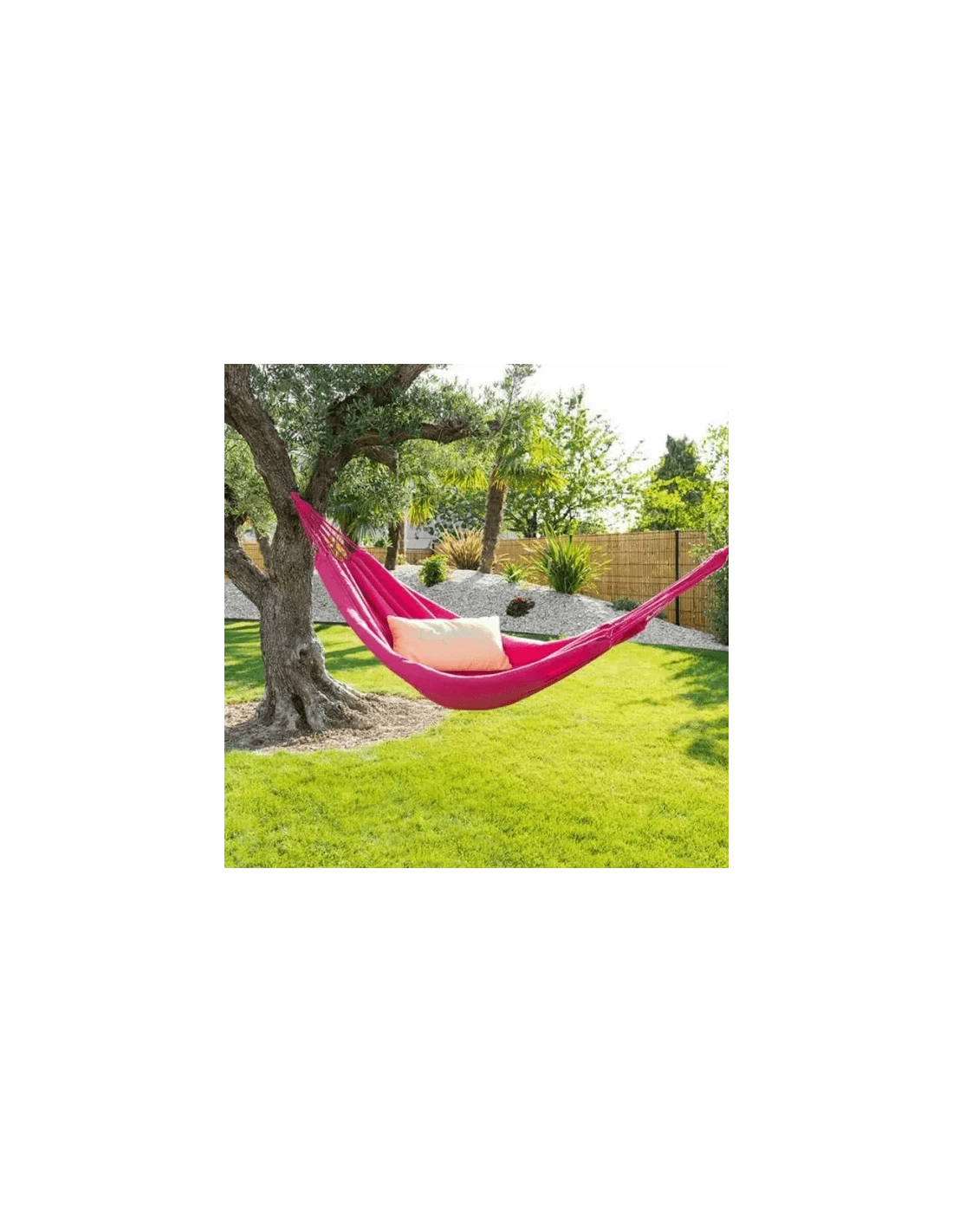 Hamac De Jardin Yaqui - L.200 X P.80 Cm - Framboise – Image 2