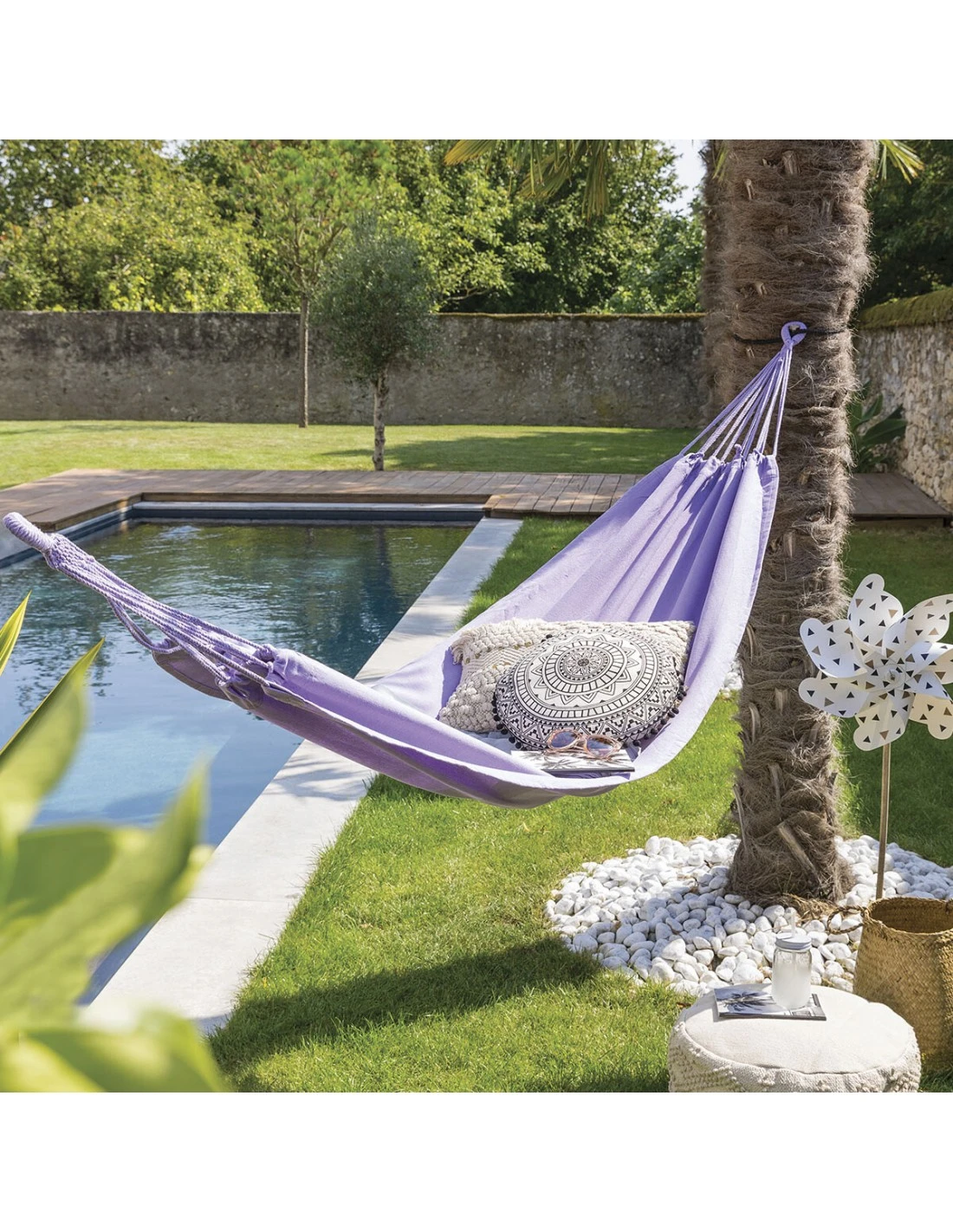 Hamac De Jardin Yaqui - L.200 X P.80 Cm - Lavande – Image 2