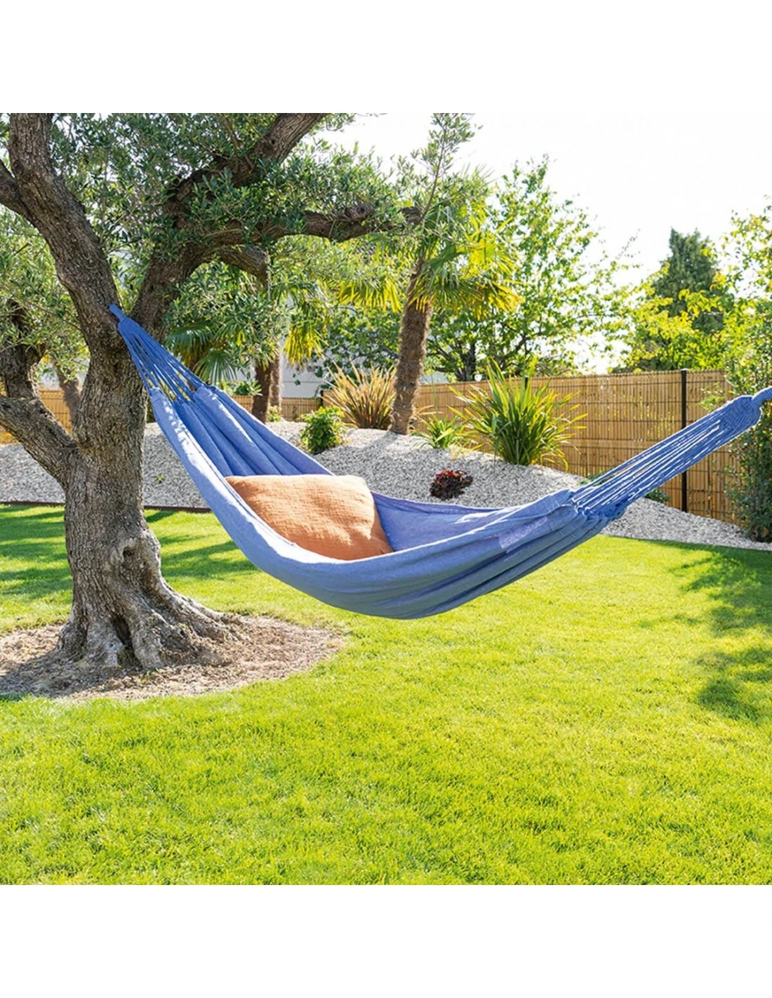 Hamac Yaqui Uni - L.200 X P.150 Cm - Framboise – Image 8