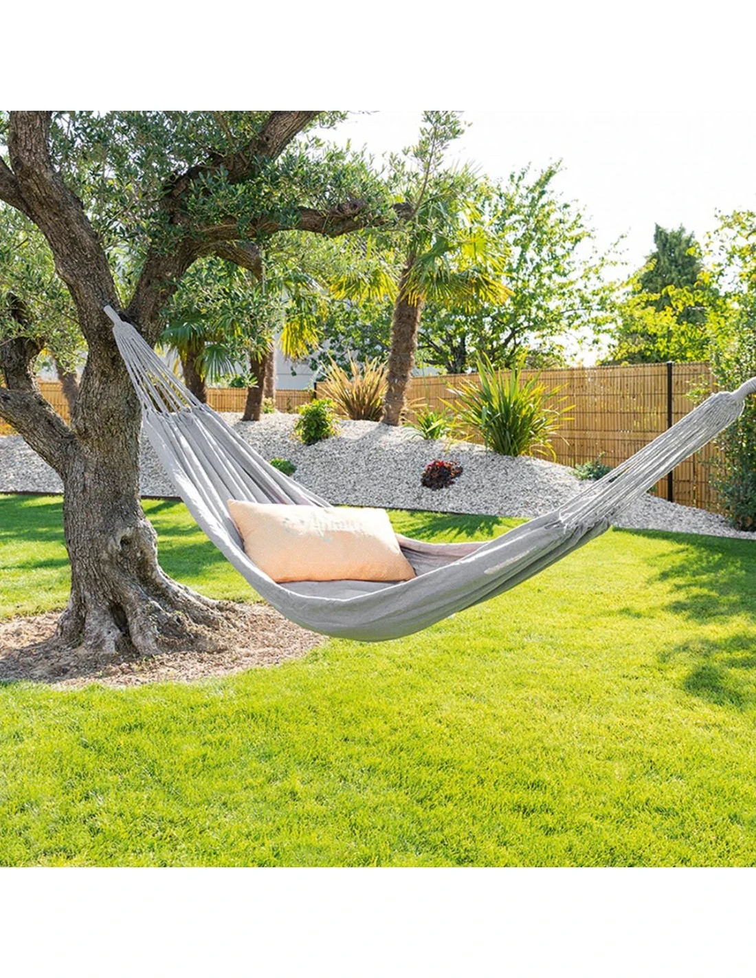 Hamac Yaqui Uni - L.200 X P.150 Cm - Framboise – Image 11