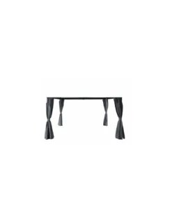 Jeu De 4 Rideaux De Tonnelle Jade - Polyester Gris