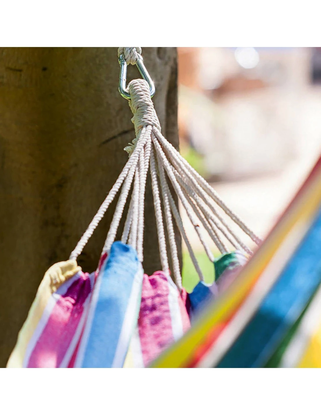 Kit De Fixation Hamac Avec Cordes Et Mousquetons – Image 2