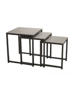 Lot De 3 Tables GIGOGNE En Aluminium Grey