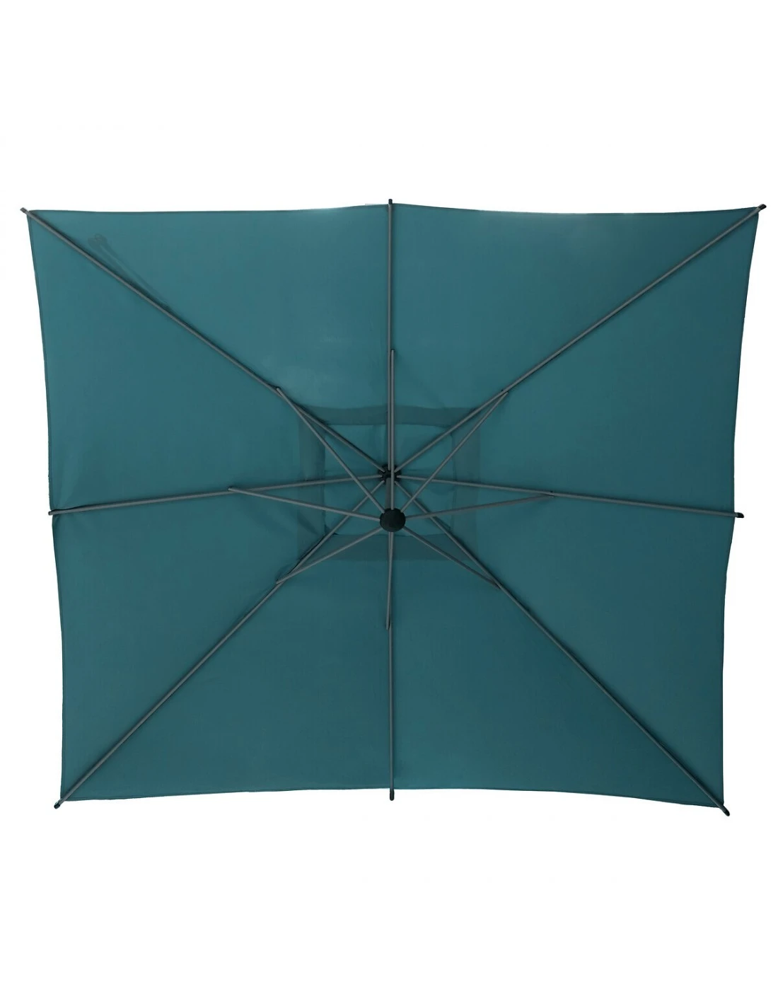 Parasol Déporté Carré Manoa 2.5x2.5 M - Acier Et Polyester - Bleu Canard – Image 4