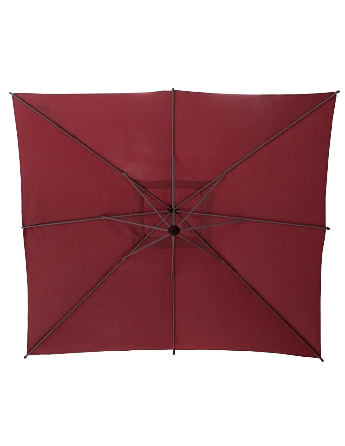 Parasol Déporté Carré Manoa 2.5x2.5 M - Acier Et Polyester - Bordeaux – Image 4