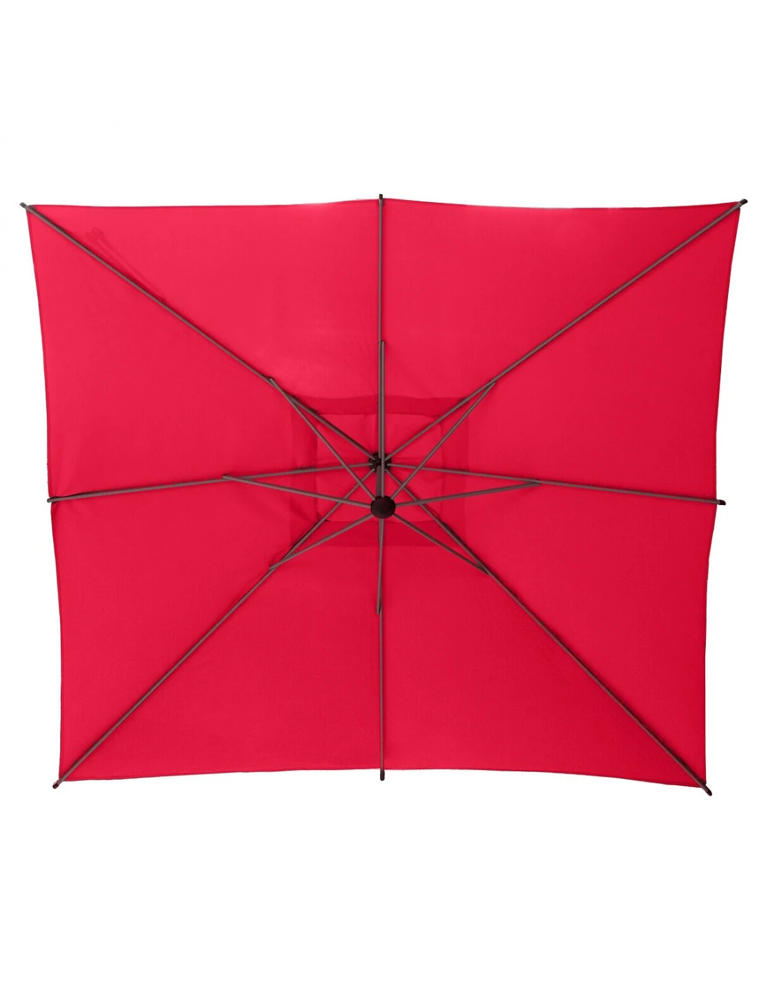 Parasol Déporté Carré Manoa 2.5x2.5 M - Acier Et Polyester - Bordeaux – Image 7