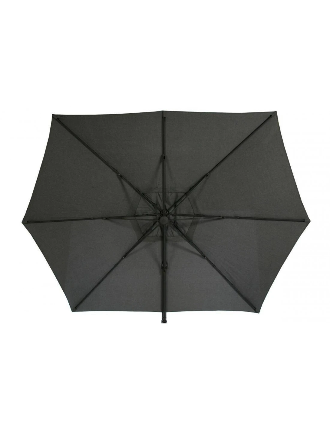 Parasol Déporté Eléa 4,2 X 3 M Hexagonal - Aluminium Et Toile Oléfine - Anthracite – Image 8