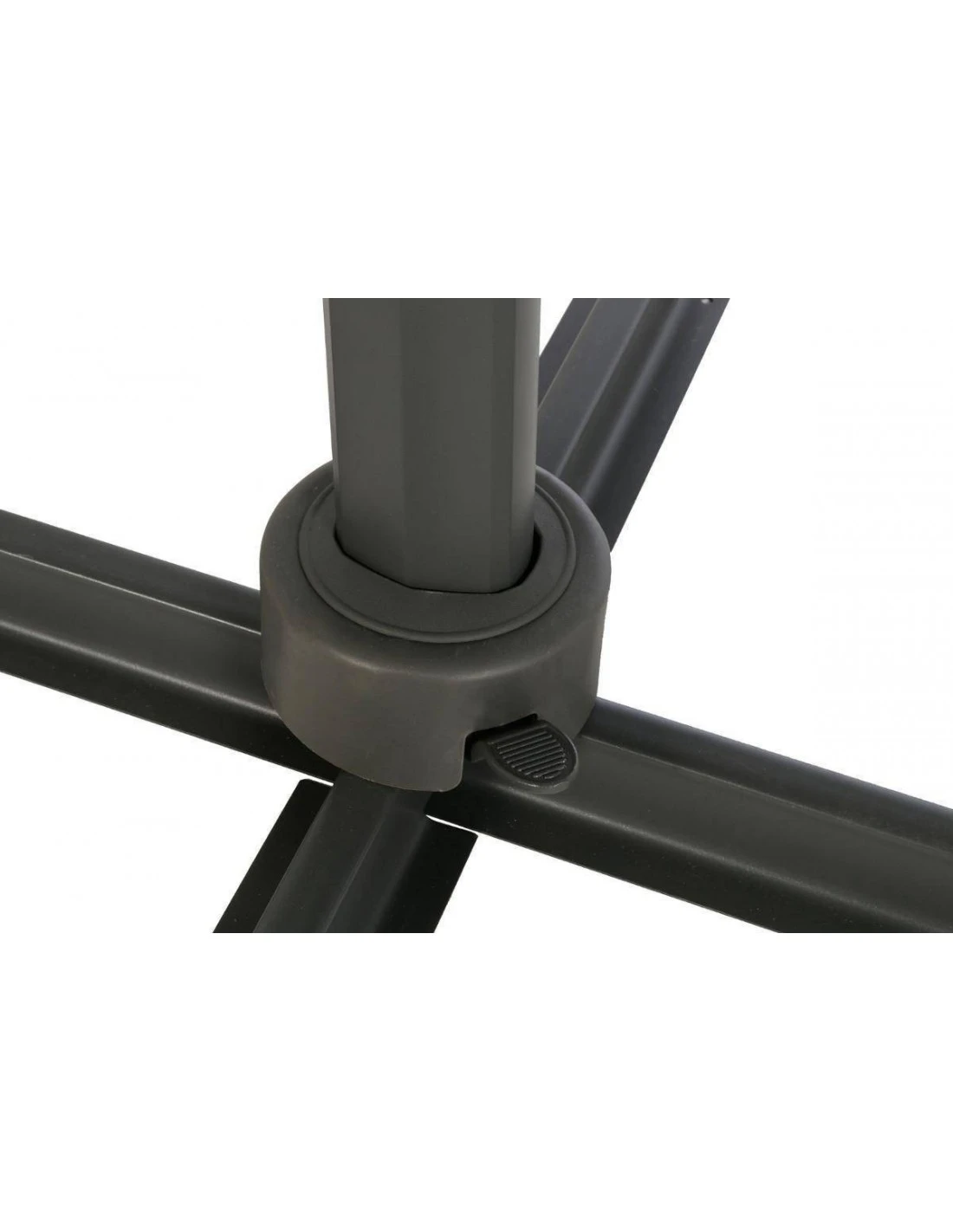 Parasol Déporté Eléa 4,2 X 3 M Hexagonal - Aluminium Et Toile Oléfine - Anthracite – Image 10