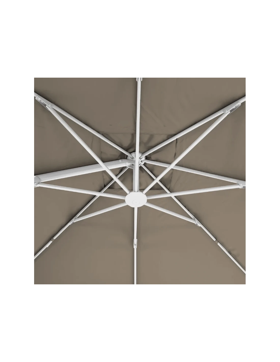 Parasol Déporté Eléa L.3 X P.4 M - Aluminium Et Toile Oléfine - Noisette – Image 2