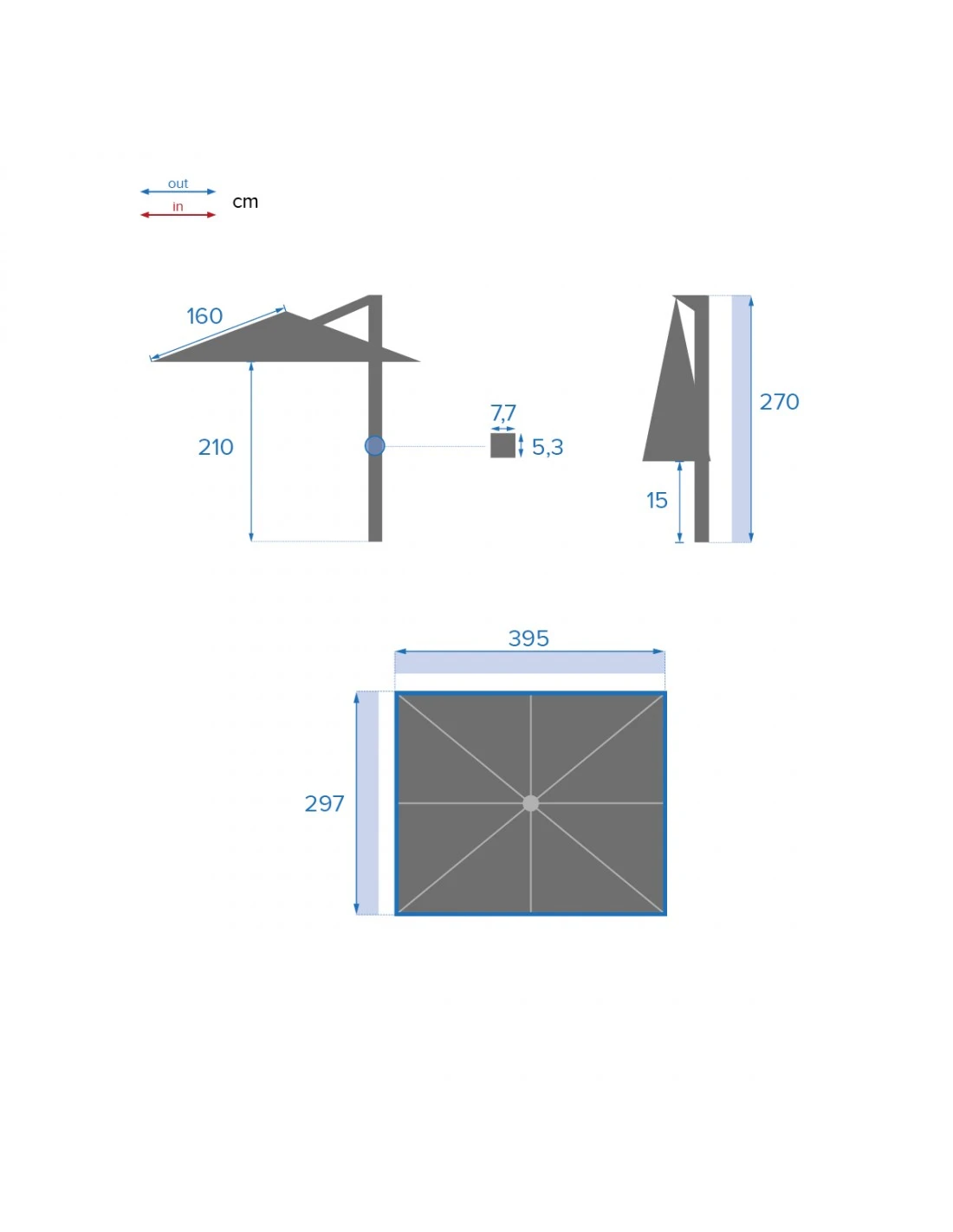 Parasol Déporté Équador 3x4 M - Olive – Image 7