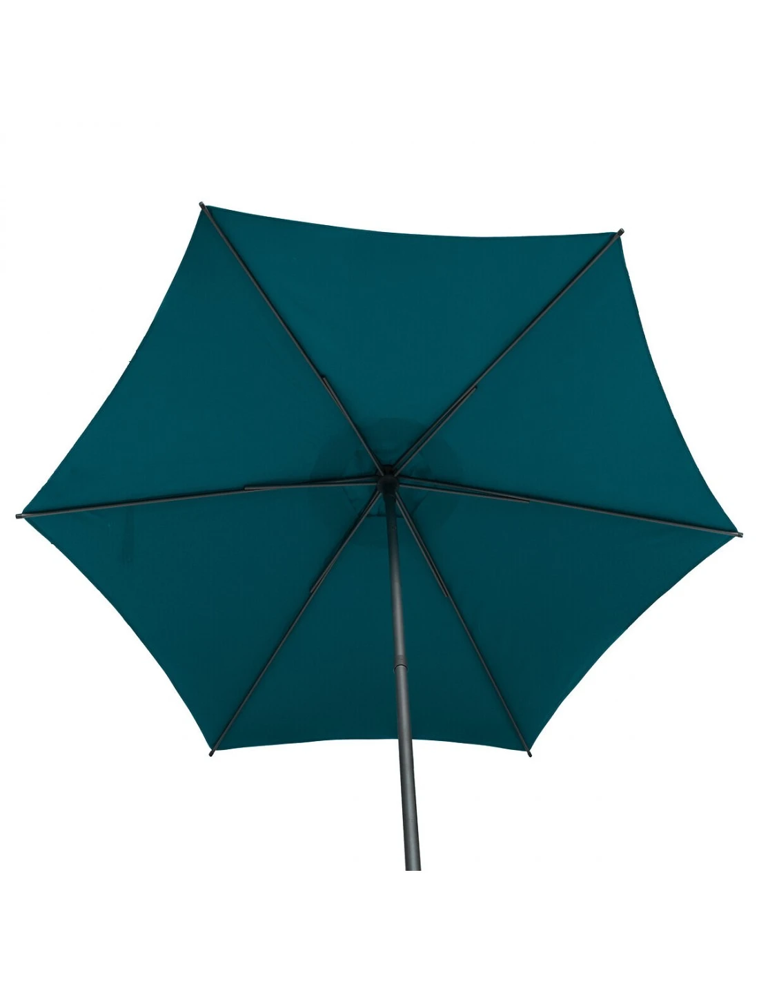 Parasol Droit Rond Soya Ø2.7m - Acier Et Polyester - Bleu Canard – Image 5
