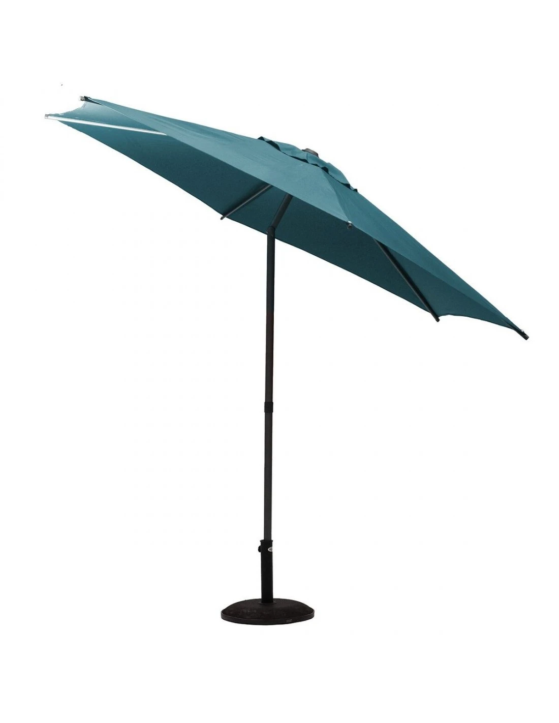 Parasol Droit Rond Soya Ø2.7m - Acier Et Polyester - Bleu Canard