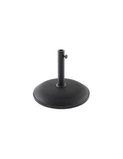 Pied De Parasol Noir Béton Rond 25kg - Béton Acier Traité époxy