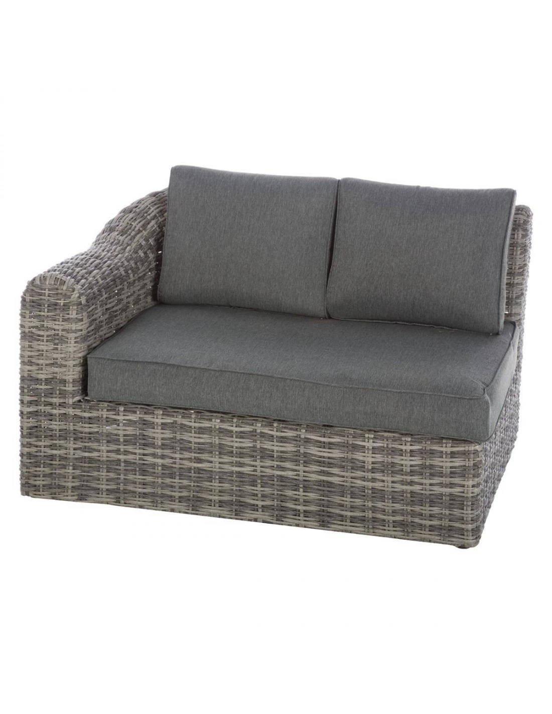 Salon D'angle 5 Places Mooréa - Aluminium Et Résine - Terre D'ombre – Image 2