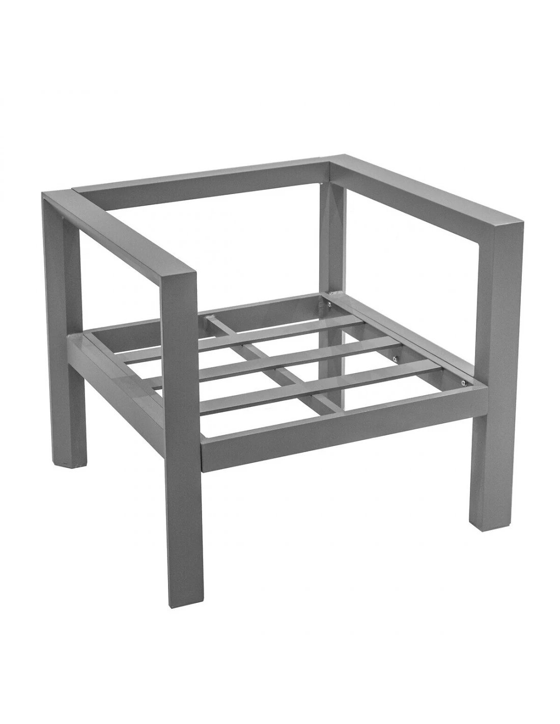 Salon De Jardin 5 Places Evasion - Aluminium Et Coussins Polyester - Graphite – Image 6