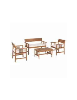 Salon De Jardin Acacia Noemi écru