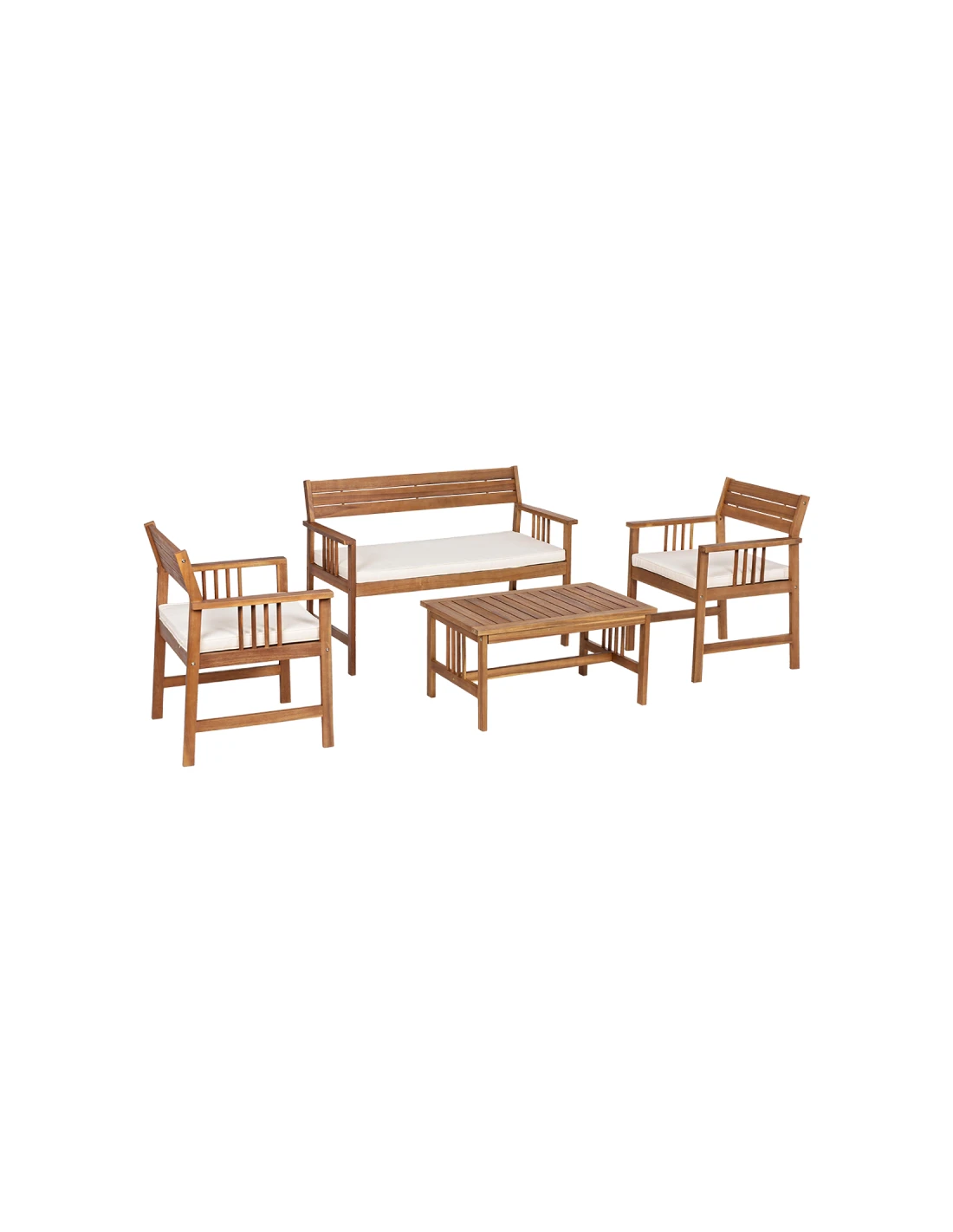 Salon De Jardin Acacia Noemi écru