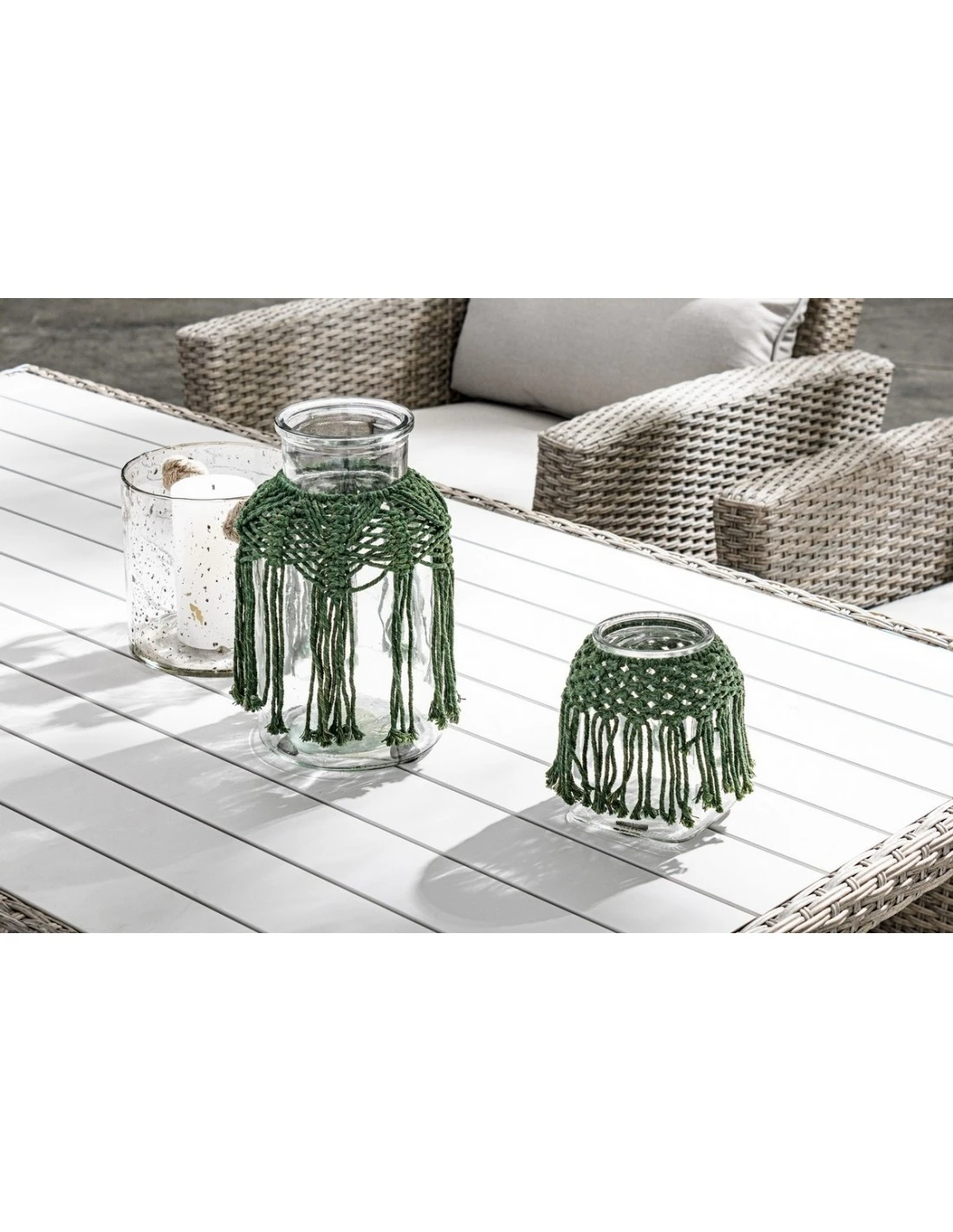 Salon De Jardin Ariel - 7 Places - Résine Synthétique Naturel – Image 12