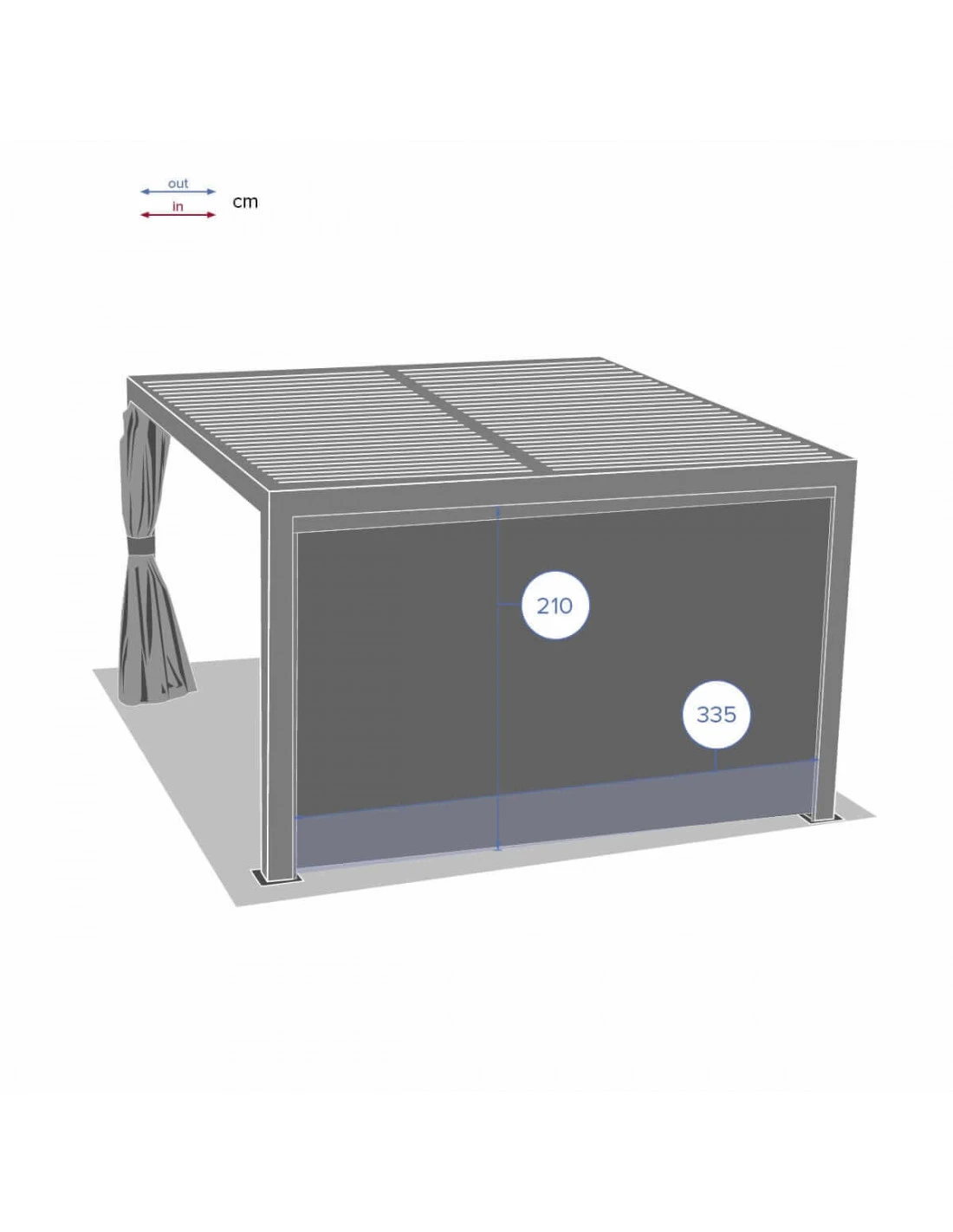 Store Texaline Grand Modèle Semi-automatique Pour Pergola Bioclimatique Majae – Image 3