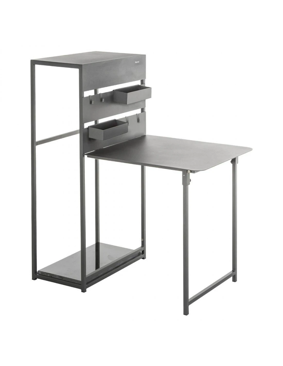 Table Balcon Fira - Plateau Rabattable - L.60 X P.36/106 X H.120 Cm