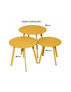 Table Basse D'appoint MASSAI Ø45cm - Acier époxy - Vert