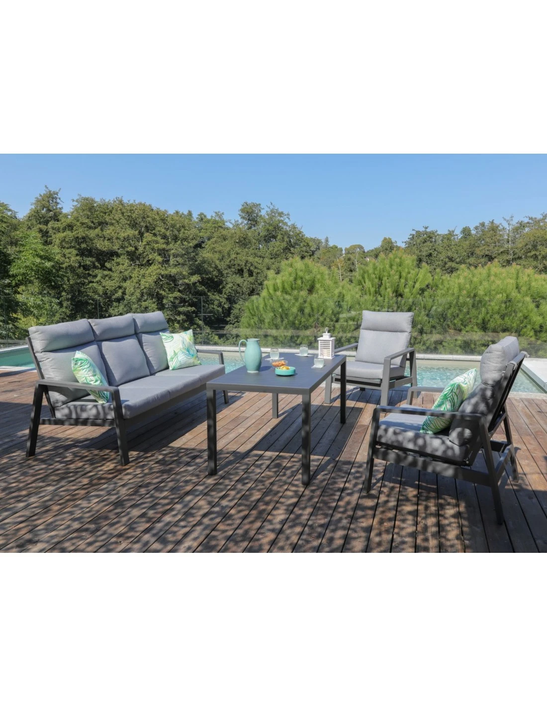 Table Basse Mi-hauteur Le Marseille - Aluminium Grey â Image 2