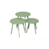Table D'appoint MASSAI Ø50 Cm - Acier époxy - Vert Light