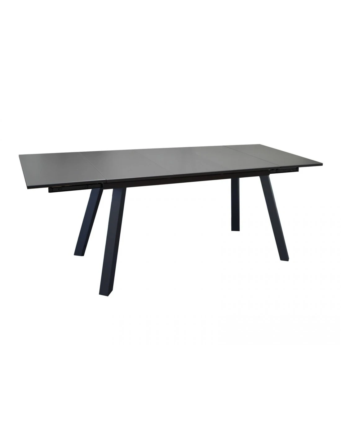 Table De Jardin AGRA Extensible 150/200/250 Cm - Aluminium Et Verre - Graphite / Gris