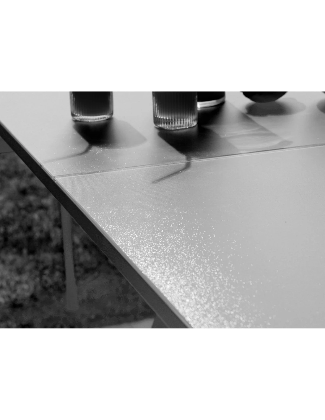 Table De Jardin AGRA Extensible 150/200/250 Cm - Aluminium Et Verre - Graphite / Perle – Image 5