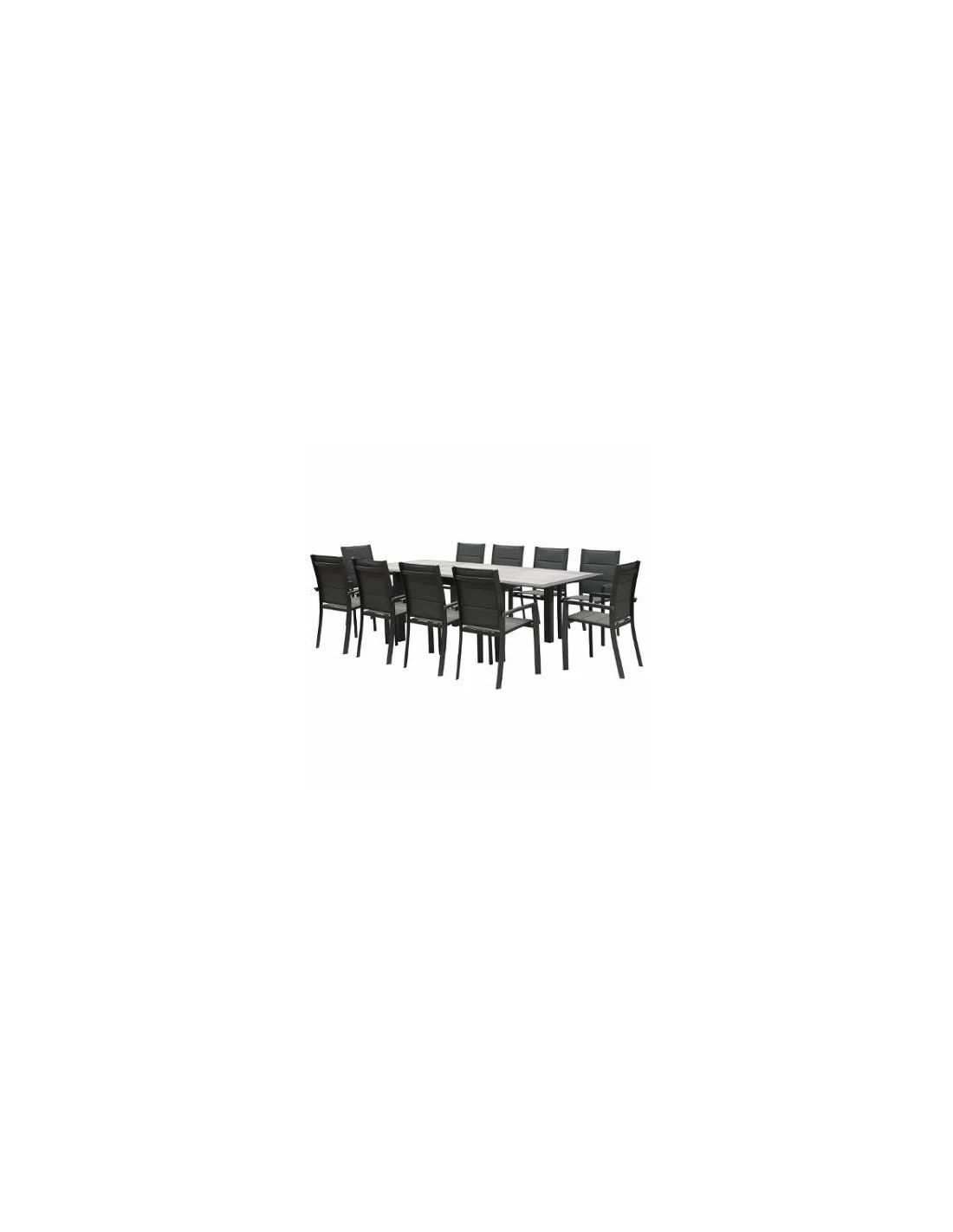 Table De Jardin Allure Extensible 10 Places - Aluminium Et HPL Effet Bois – Image 7