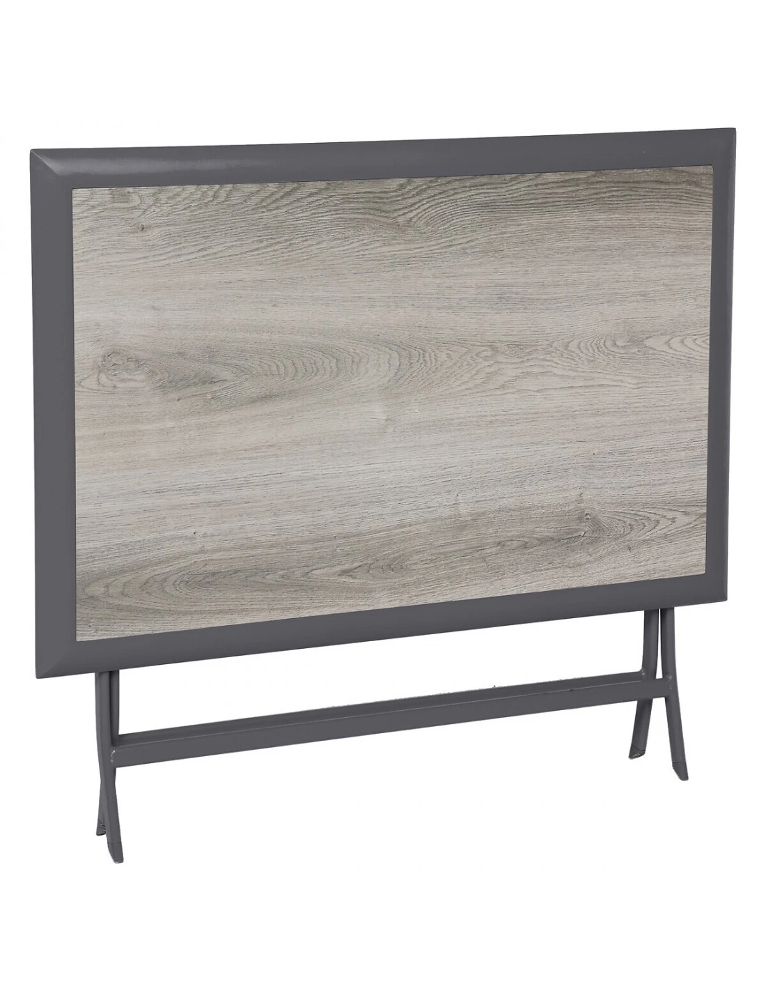 Table De Jardin Azua Pliante Rectangle 6 Places - Aluminium - Gris Smoke Plateau Effet Bois – Image 2