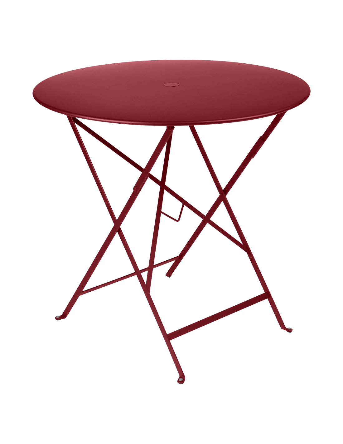 Table De Jardin Bistro D.77 Cm - Ronde Pliante Métal - Piment