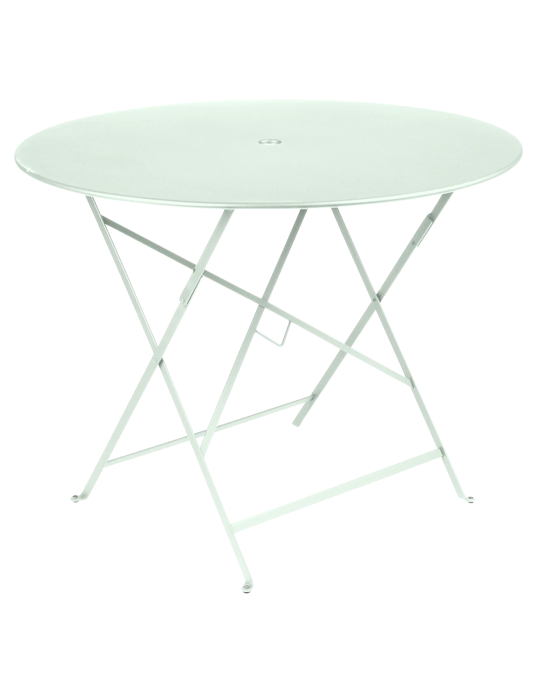 Table De Jardin Bistro D.96 Cm - Métal Pliante Ronde - Menthe Glaciale