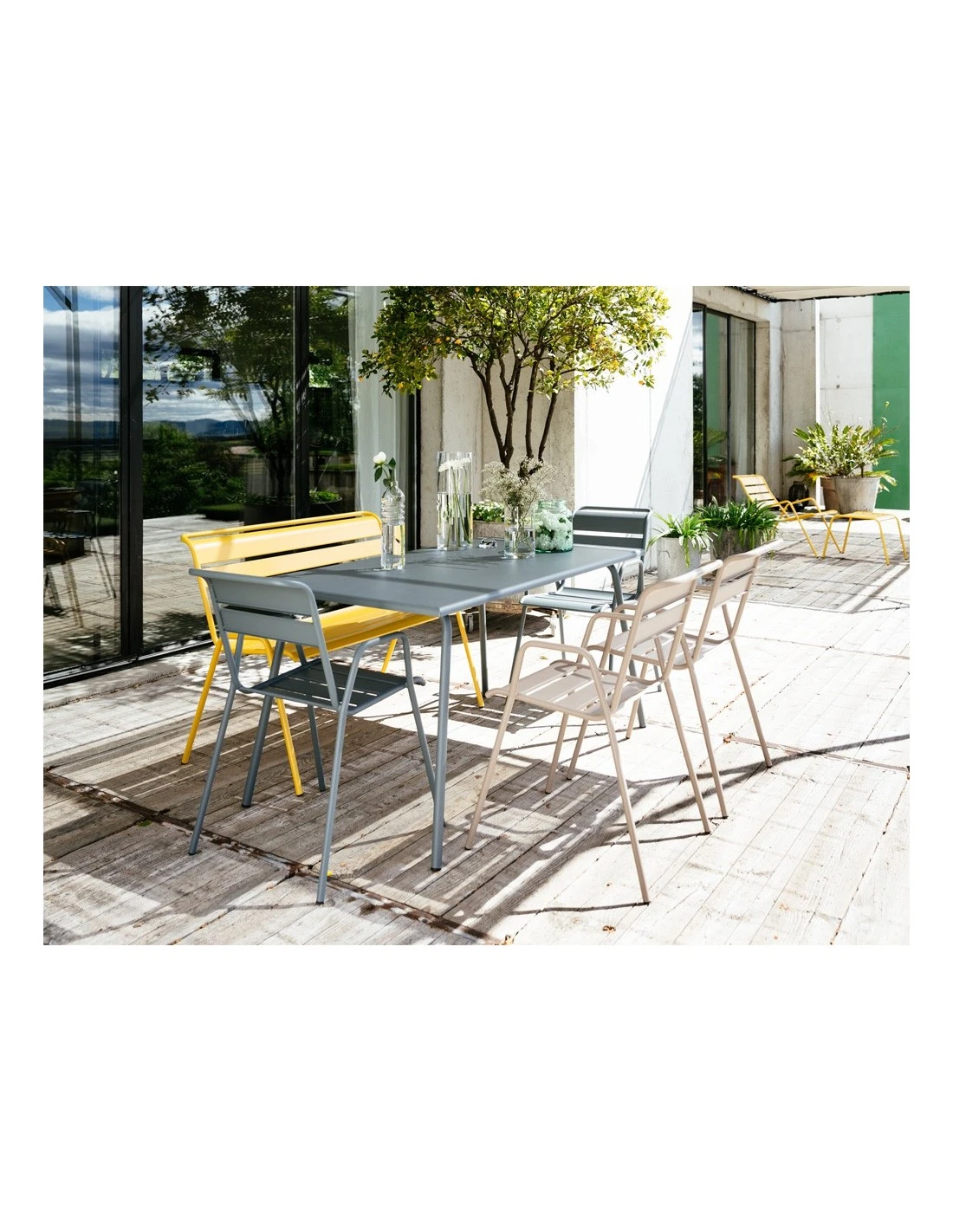 Table De Jardin Monceau 194 X 94 CM - 8 Personnes - Vert Opaline – Image 2