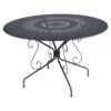 Table De Jardin Montmartre D.117 Cm - Métal Ronde - Carbone