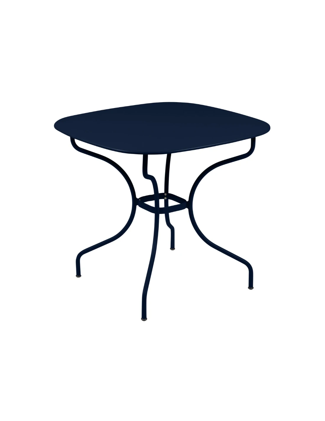 Table De Jardin Opéra Carronde Carrée 82 X 82 Cm - Acier - Bleu Abysse