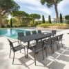 Table De Jardin Piazza Extensible 10 Places - Aluminium Graphite