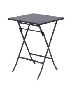Table Greensboro Haute Carrée 2 Places - Acier - Gris